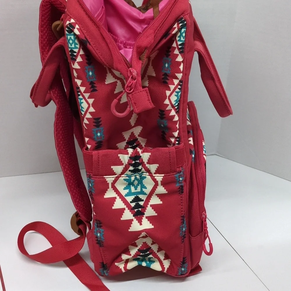 Wrangler Aztec Southwestern Print Zip Up Diaper Bag Backpack Travel Bag